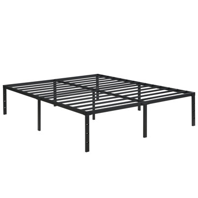 Queen Size Bed Frame , Heavy Duty Metal Bed Frame , Quick & Easy Assembly, No Noise, Black