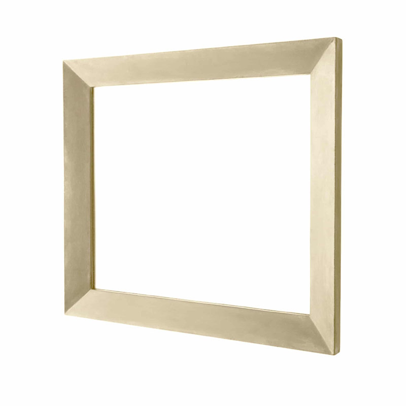 Portola Modern & Contemporary Beveled Bathroom / Vanity Mirror, Ash, 33.5" x 29.5"