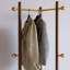 Imported Ash Wood Coat Rack with Wheels
