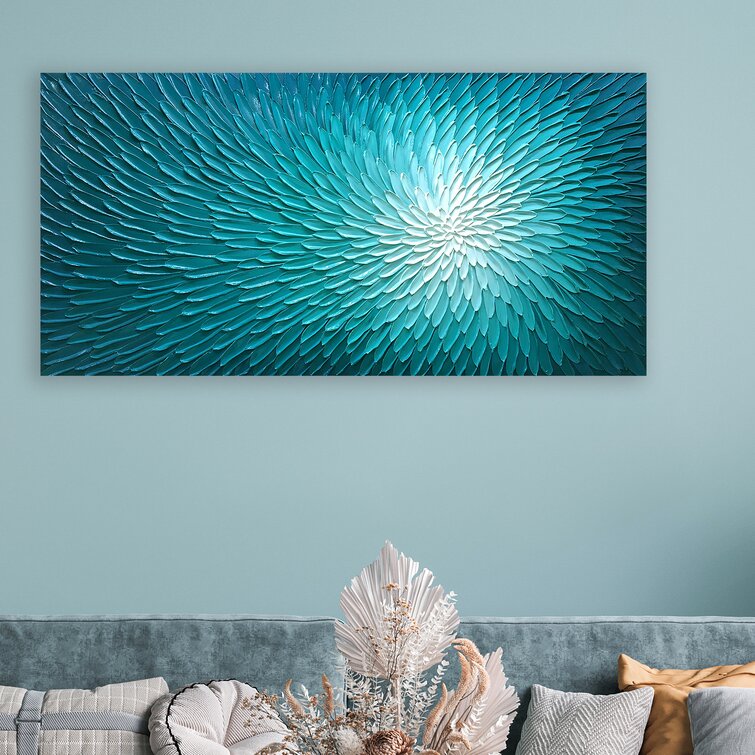 Abstract Flower - Wrapped Canvas Painting