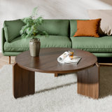 Table basse ronde en bois massif