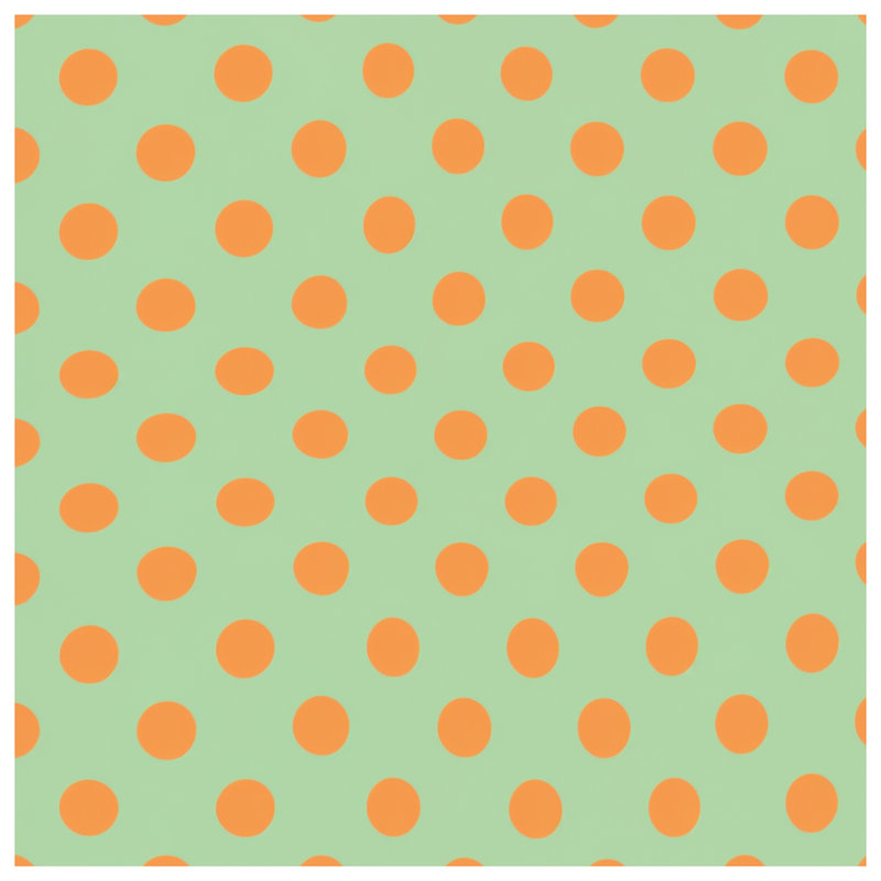 Tapis de bain orange à pois, 34in W x 21in L