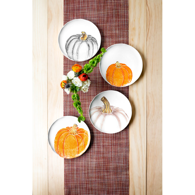 Pumpkins Handmade Terra Bianca Salad/Dessert Plate