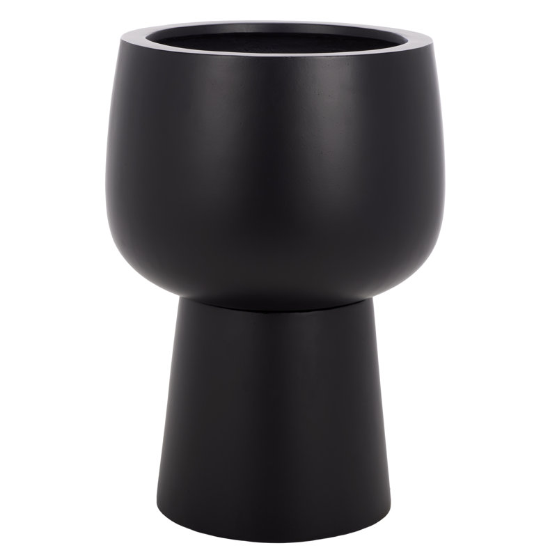 Olivia Pedestal Planter, Black