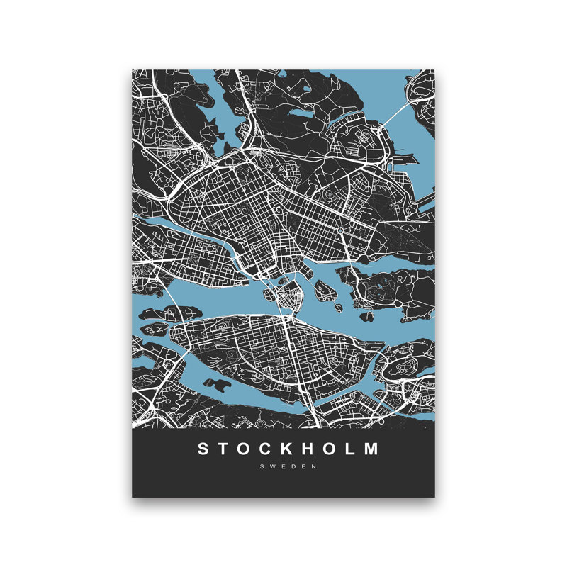 Stockholm - Print, Wrapped Canvas, 84cm H x 60cm W x 1cm D