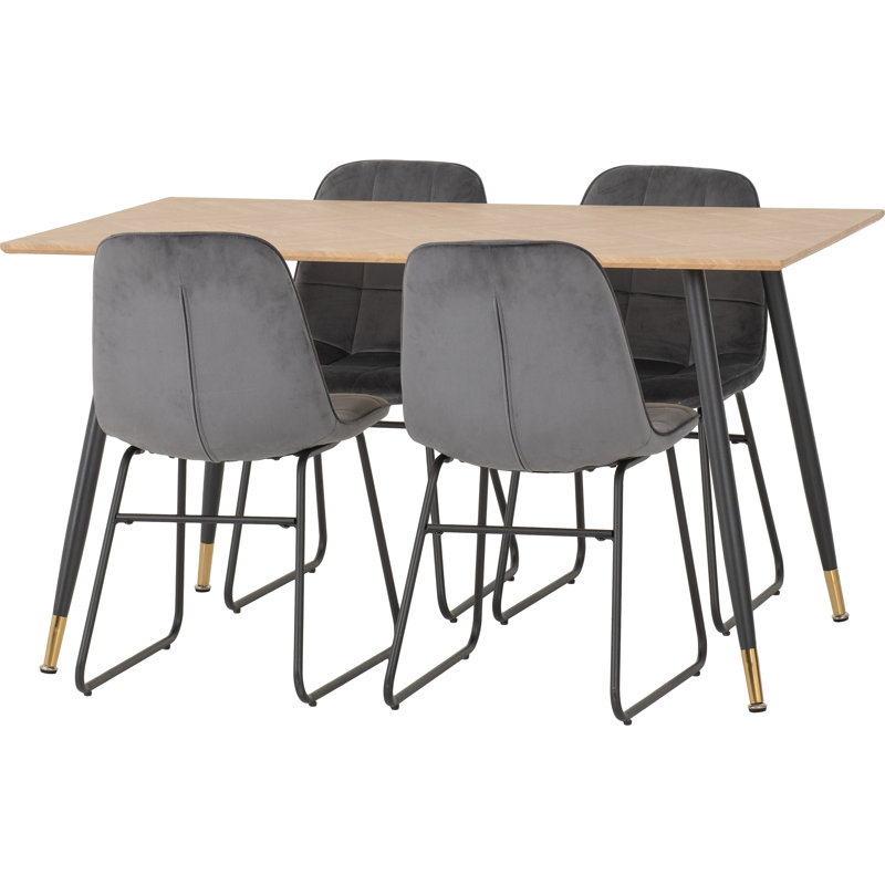 Aathyn 4 - Person Dining Set, Grey