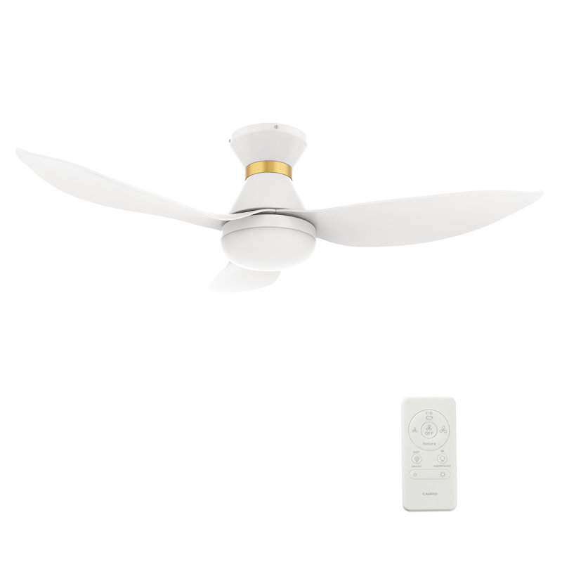 45'''' Smart Ceiling Fan With Remote, Light Kit IncludedWorks With Google Assistant And Amazon Alexa,Siri Shortcut., White
