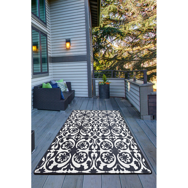 Premium Machine Washable Carpet, 4.6 x 6.2 ft, 100% Polyester, 0.2 in Pile Height | Antibacterial & Non-Slip Underside | Durable with 700 g/m² | Easy Care, Ideal for Living Room & Bedroom Décor