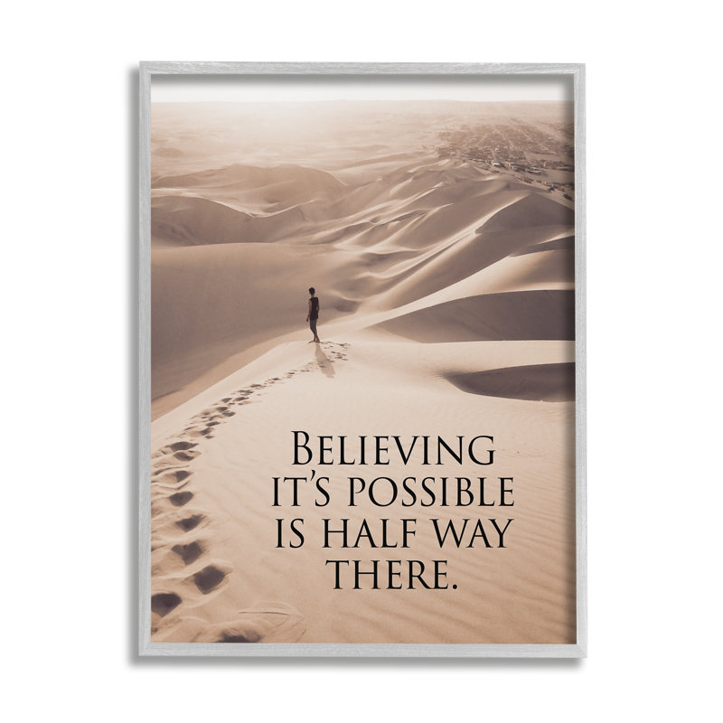 Believe It's Possible Motivational Landscape Canvas Print