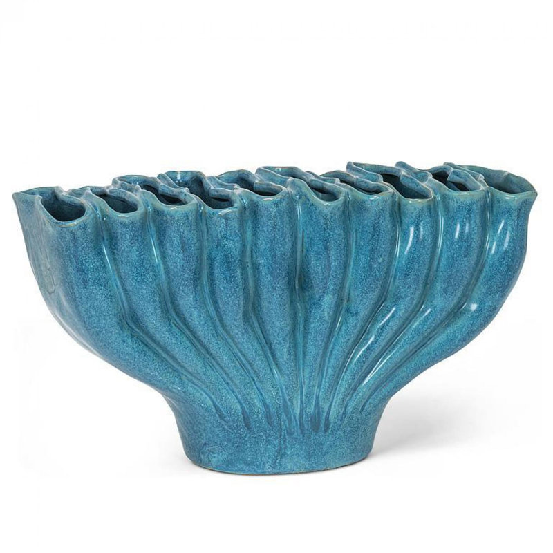 Vase de table en céramique Bovina, H 7 po x l 12 po x P 5 po