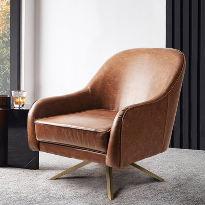 Fauteuil pivotant en faux cuir de 28,4 po Pokorny