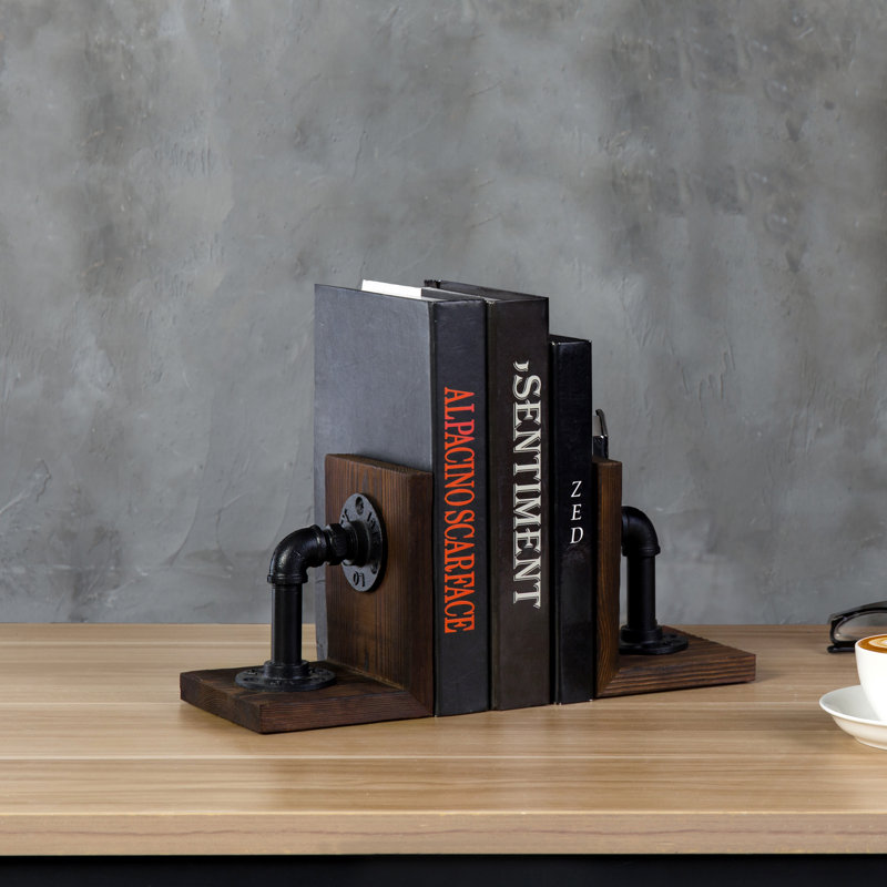 Wood Non-Skid Bookends