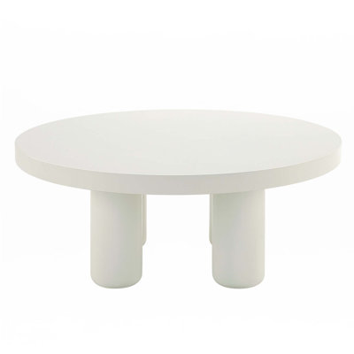 Loanna White Finish Coffee Table