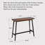 Table de bar rectangulaire rétro et simple en bois massif