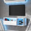 Console de jeu 39 po avec lumières DEL - 4 crochets de contrôleur et 2 crochets pour casque d'écoute, armoire de rangement dissimulée, capacité de charge supérieure de 30 kg