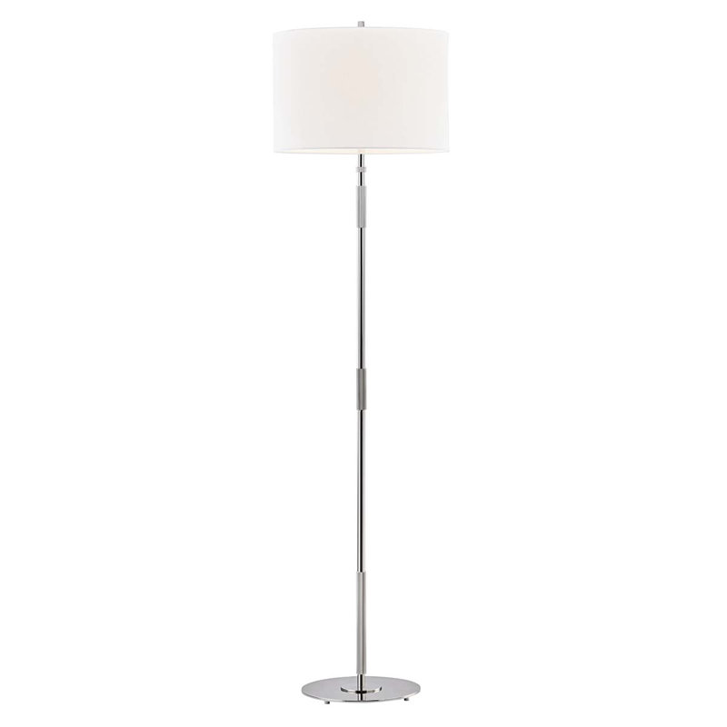 Bowery Floor Lamp, Polished Nickel