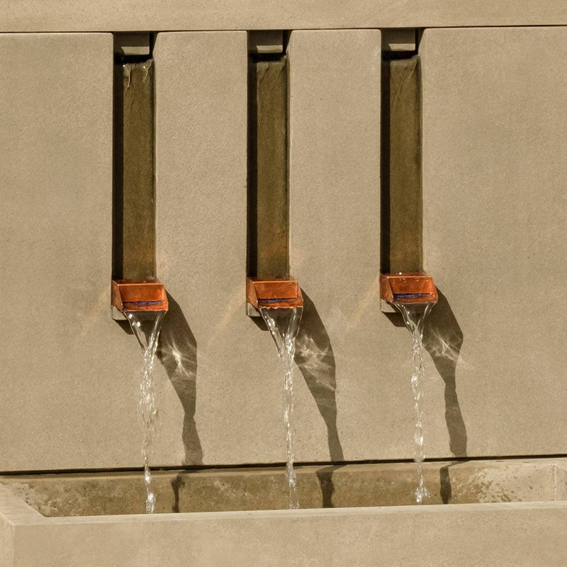 Keyaun Hand Crafted Weather Resistant Waterfall Fountain, Natural