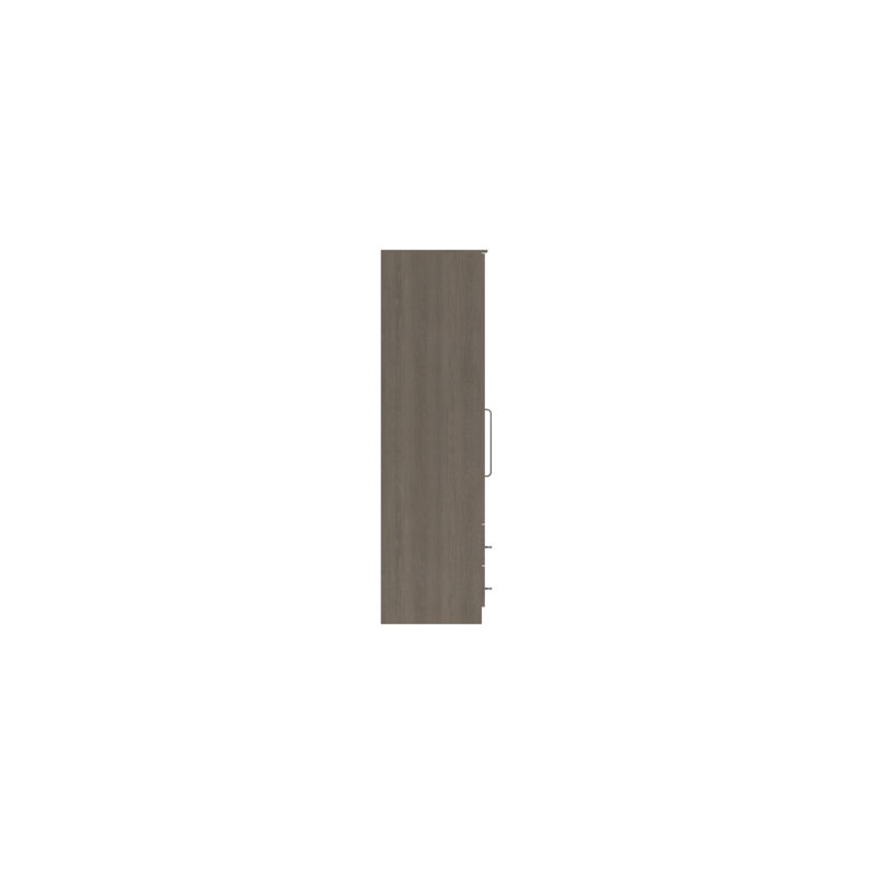 Bushnell 2 Door Manufactured Wood Wardrobe, Grey