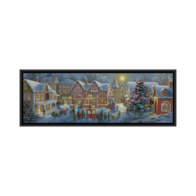 «Christmas Village» par Nicky Boehme - Cadre photo panoramique à cadre flottant