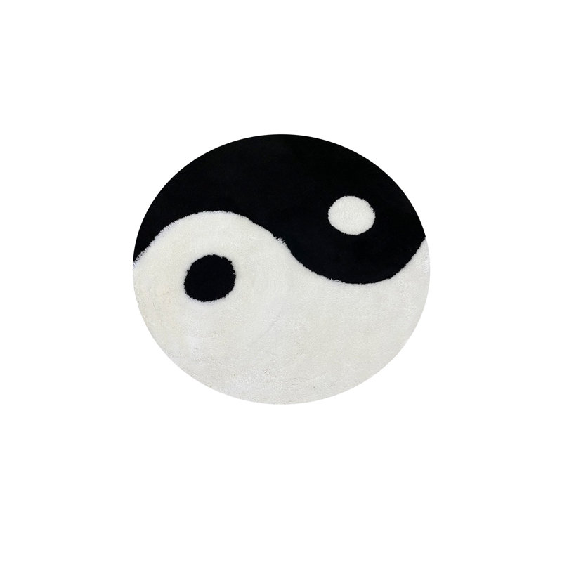 Alon Plastic / Acrylic Non-Slip Bath Mat, Black/White