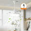 Ventilateur de plafond de petite taille à ampoule avec pales rétractables, ventilateur de plafond intérieur avec lumière avec télécommande, pour salon de patio, chambre à coucher, bureau, intérieur