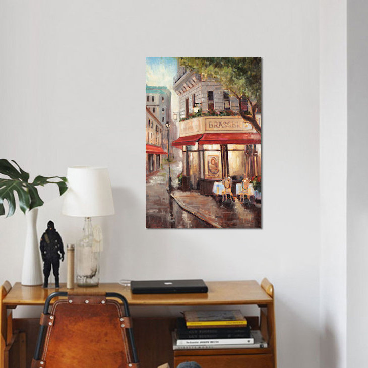 « parisian à la toile », impression sur toile, H 40 po x l 26 po x P 1,5 po, Toile tendue