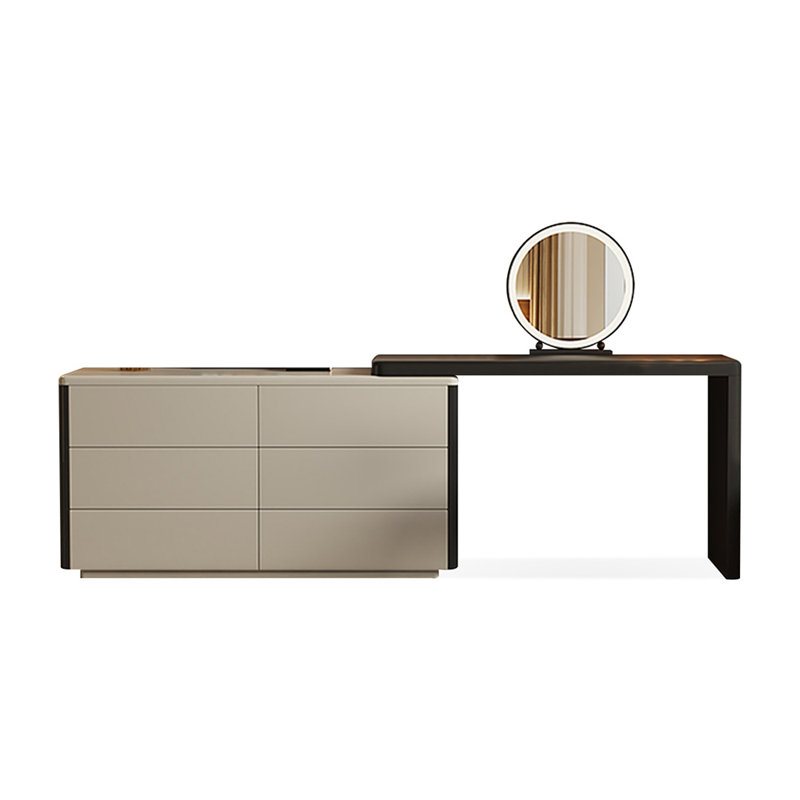Makeup Vanity with Light mirror,6 drawers