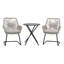 2 pièces Fauteuil d'extérieur en rotin PE toutes saisons avec support à ressorts et coussins pour balcon, jardin, cour