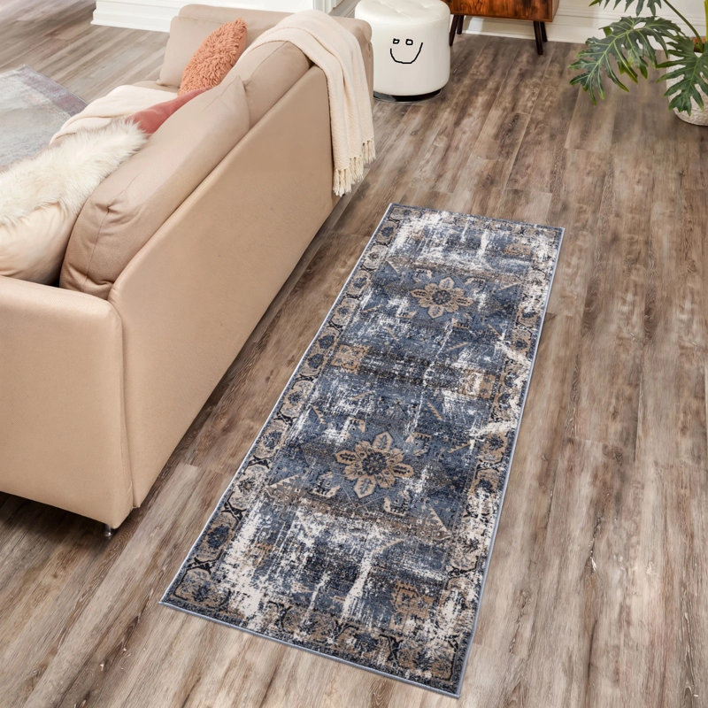 Area Rug, Turqueise, Runner 80 x 300 cm