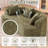 Anwick Boneless 67" Curved Loveseat For Small Spaces, White Curved Couches For Living Room, Compression Sofa In A Box With 3 Pillows, Small Couch For Bedroom With Wide Armrest & Memory Foam, No Assembly Required-1182514155