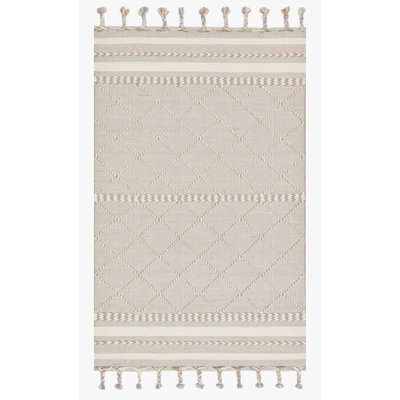Échantillon de Tapis décoratif en laine à motif géométrique Isidore