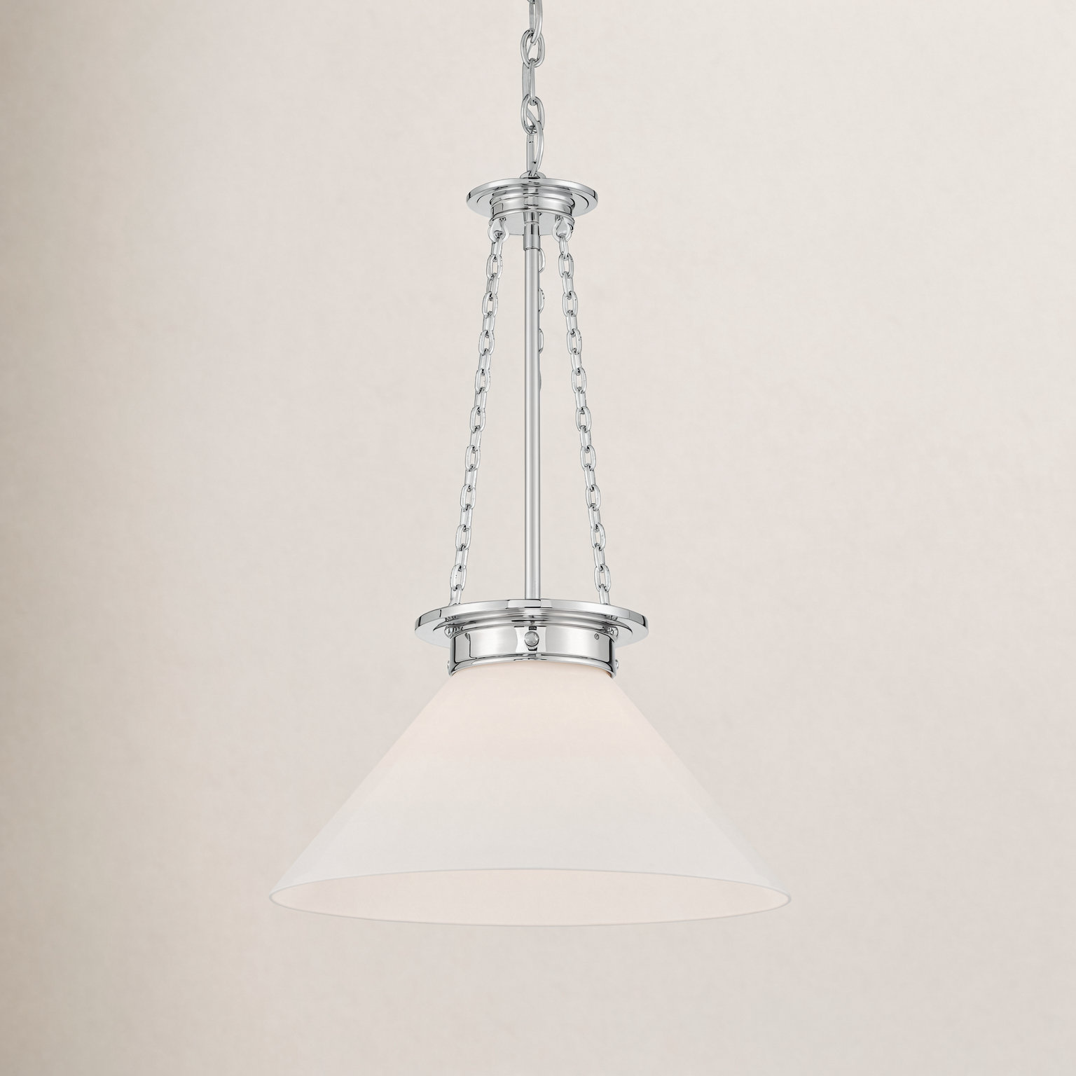 Guro Dimmable Single Light Pendant, Chrome/Polished Nickel