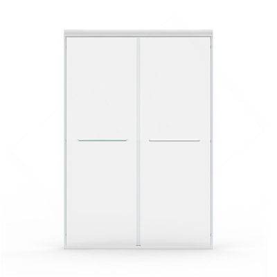 Double porte de douche coulissante, porte de salle de bain coulissante semi-sans cadre
