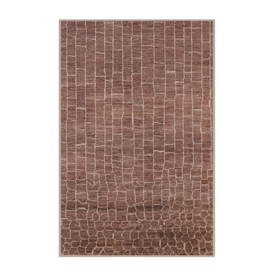 Tapis brun à motif abstrait Bayer