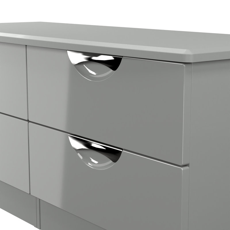Bernab 112cm W 4 - Drawer Chest of Drawers, Grey