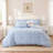 Piece King Bedding Sets, Blue Floral Microfiber Comforter, Farmhouse
