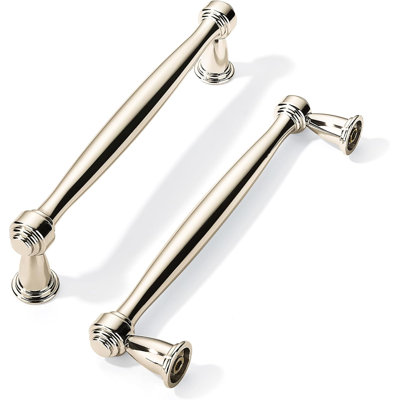 Lot de 10 poignées de meuble en nickel poli de 160 mm (6-1/4 po)