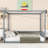 Full Size Canopy Frame Rubber Wood Floor Bed with Fence,Guardrails-1469674384
