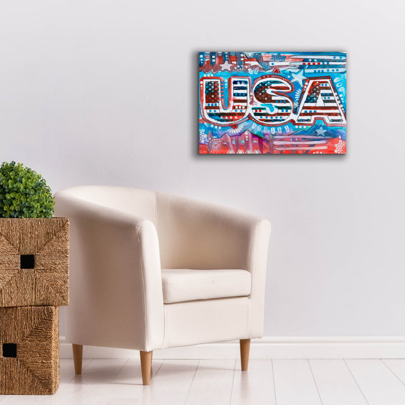 'Usausausa' by Dean Russo Canvas Wall Art, 18" H x 26" W x 0.75" D