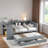 Wood Daybed With Trundle, Storage Drawers, Side Shelves And Desk-1567897288-1567897286