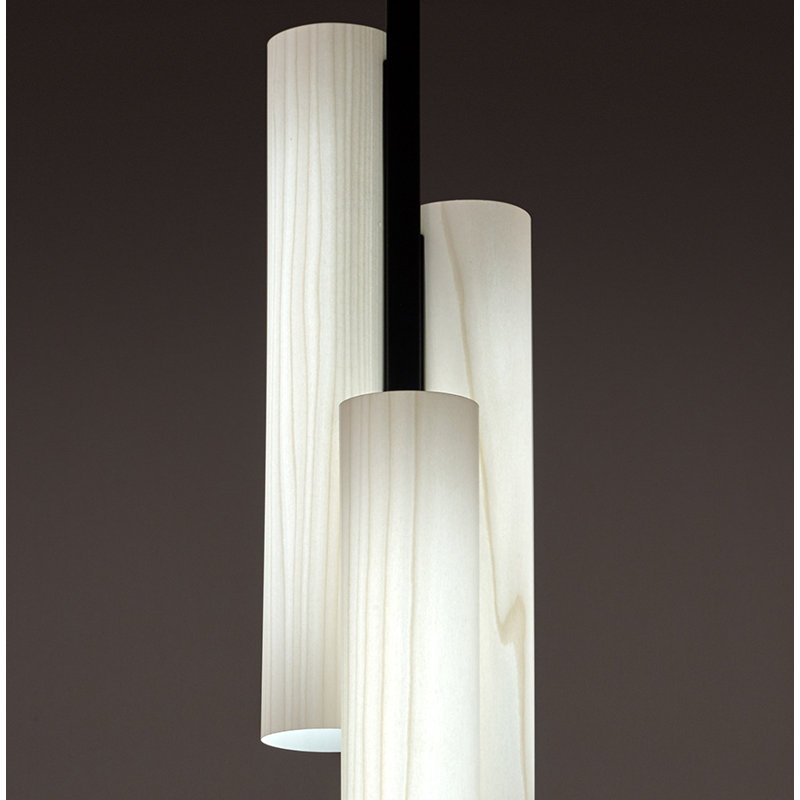 Black Note 3 - Light LED Pendant, Ivory White, Matte Black