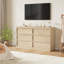 Modern 6-Drawer Wooden Dresser for Bedroom Storage, Yellow
