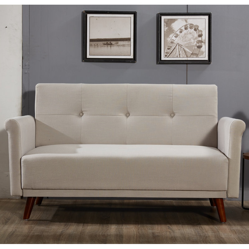Pam 60'' Upholstered Loveseat, Tan