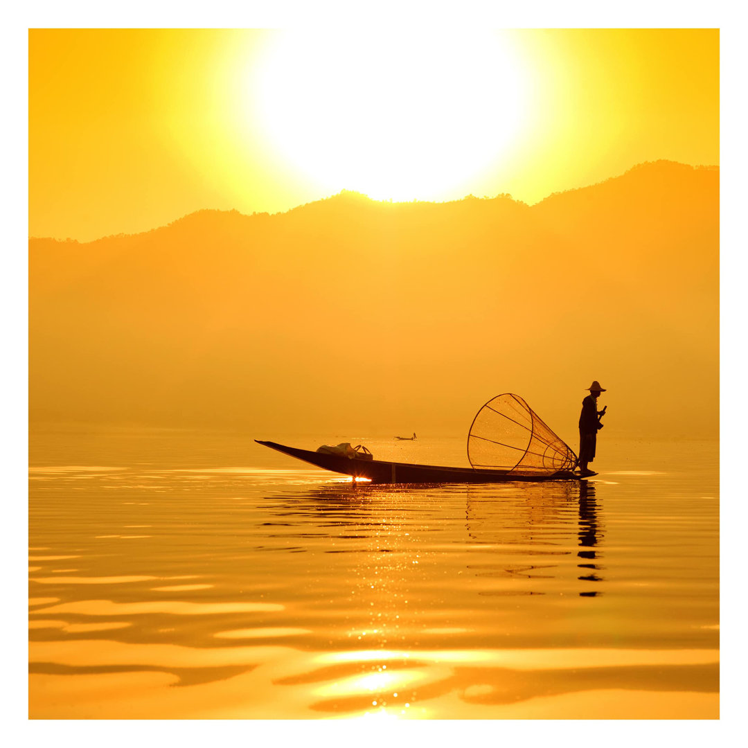 Fisherman at Sunrise 2.4m x 2.4m Matt Wallpaper Mural