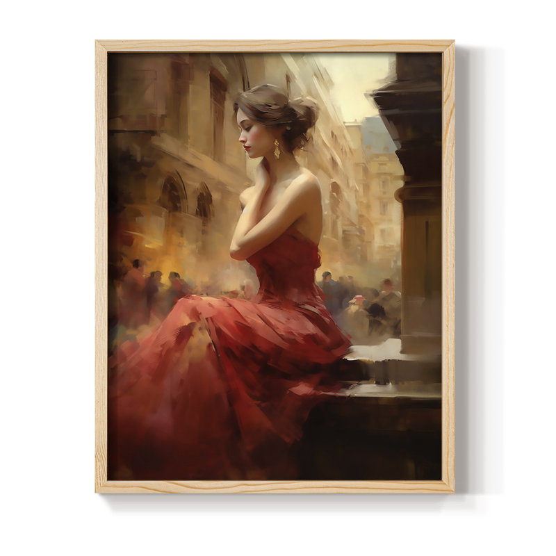 Reproduction encadrée WOMEN Series CDxxviii - bois massif, Naturel, H 11 po x l 9 po