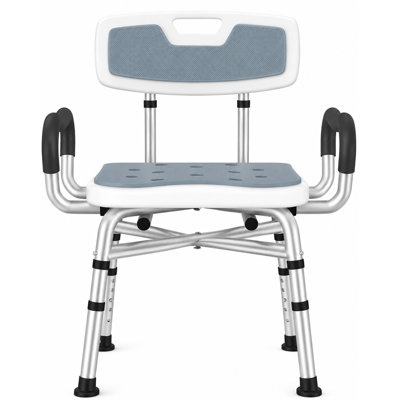 Chaise de douche avec accoudoirs et dossier