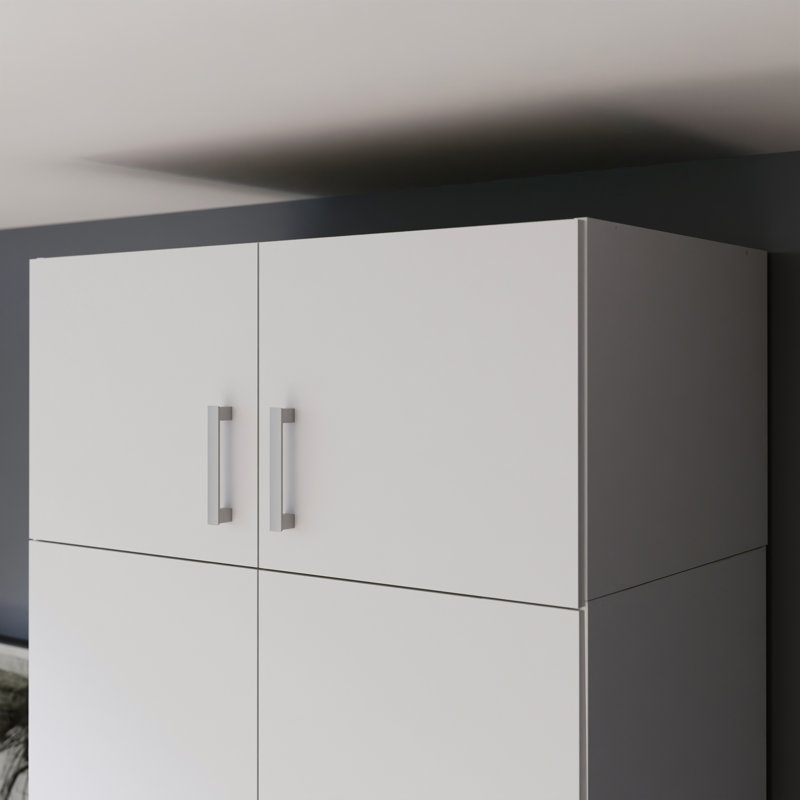 Extention for Wardrobe with 2 Doors, Engineered Wood,  88.9cm W x 38.1cm H x 54.2cm D, White