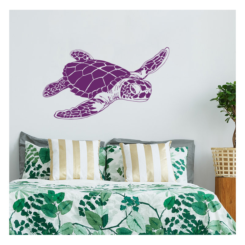 Décalcomanie murale tortue de mer, Violet