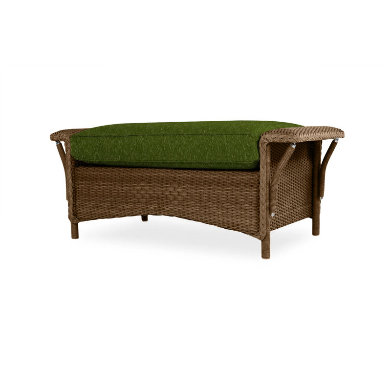 Nantucket Outdoor Ottoman, Bark, Demo Stone