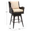 Carstarphen Polyethylene (PE) Wicker Outdoor Stool with Cushion-22513131